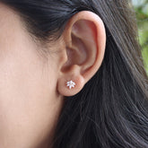Crystal Flower Earrings For Women